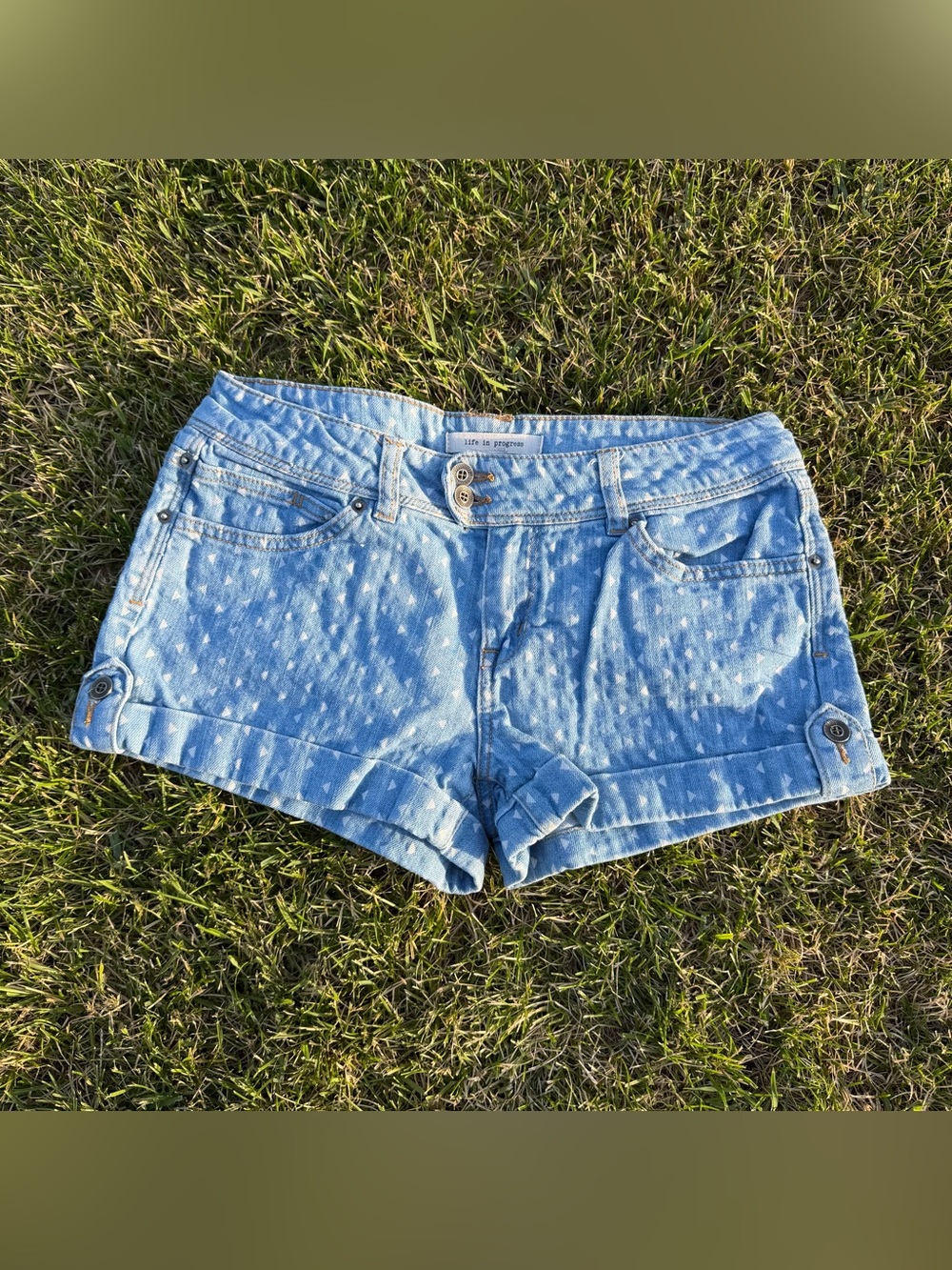 life in progress Light Blue Denim Shorts